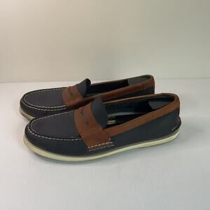 Sperry Top-Sider Men’s Loafers  Leather Upper Blue Brown Slip-On Casual 11.5
